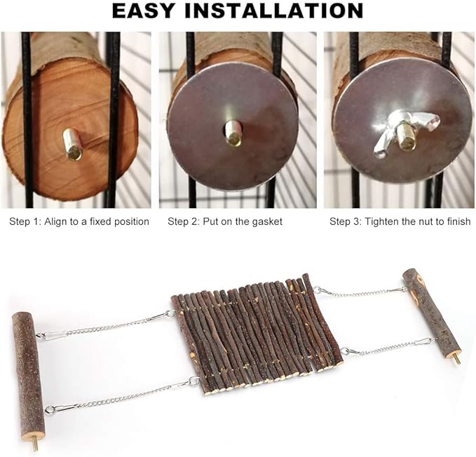 flexman Pet Summer Hammock, Small Animal Hanging Swing, Standing Resting Tools for Chinchillas, Squirrels, Rabbits, Honeybags, Guinea Pigs
