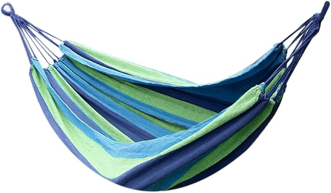 Ruilogod Single/Double Hammock Portable Swing Hanging Bed for Backyard, Park, Outdoor and Indoor Use, Free Carrying Bag Included Blue 200cm x 100cm Combo C (id: 396 d6b 86e 31a 668
