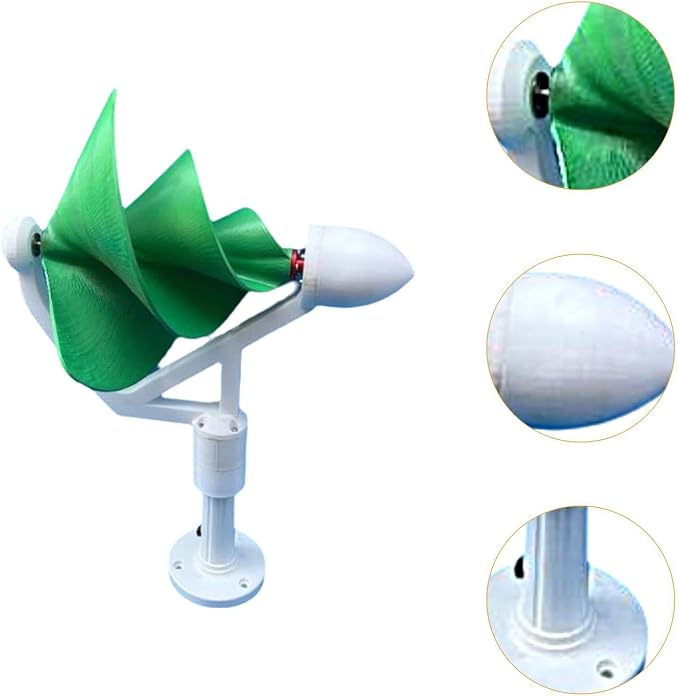 Spiral Wind Generator, Spiral Wind Generator Model, Three-Phase, Brushless, for Outdoor Use, Green