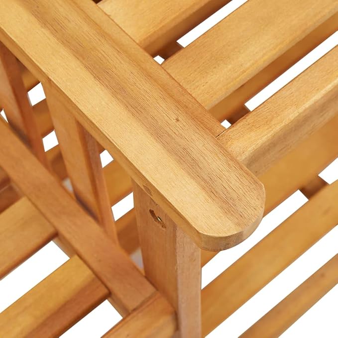 Patio Chairs with Tea Table 62.6"x24"x36.2" Solid Acacia Wood, Bistro Set Porch Furniture Set Front Porch Furniture Patio Conversation Set for Garden Piazza Exhibition Poolside