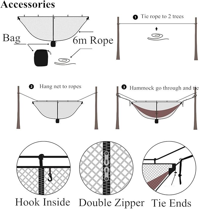 GRFIT Hanging Chair Swing Nylon Outdoor Double Hammock, Mesh Hammock, Lightweight Hammock with Net For Outdoor, Indoor, Yard, Double Wood Hammock (Color : Blu)