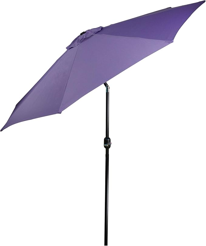 Northlight 9ft Outdoor Patio Market Umbrella with Hand Crank and Tilt, Purple