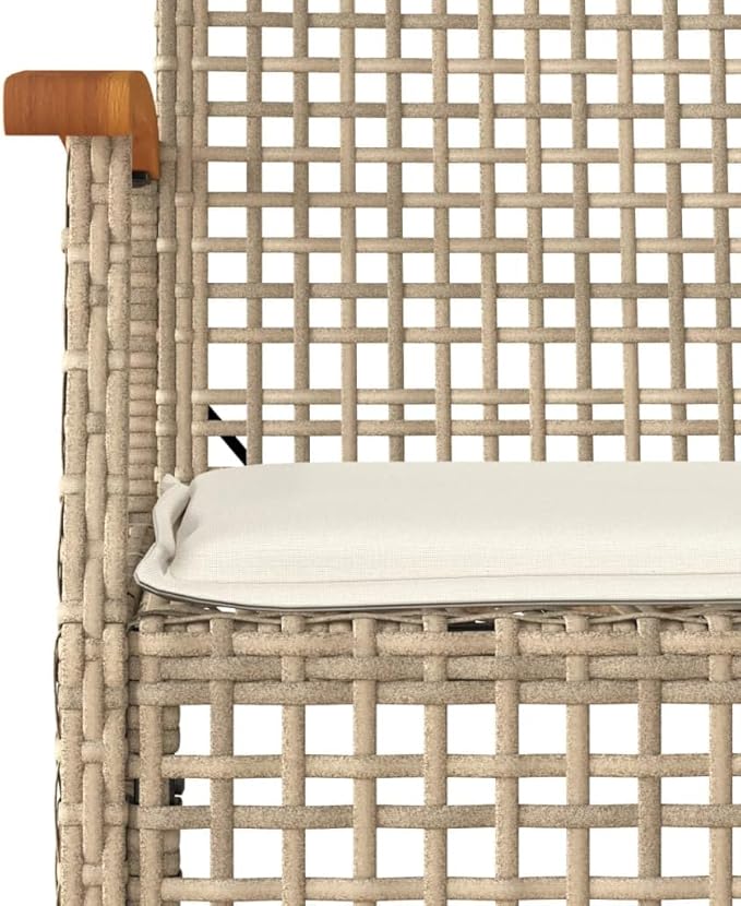 7 Piece Patio Dining Set with Cushions, Outdoor Lounge Sets Patio Conversation Set Front Porch Furniture Outdoor Sofa Sets for Negotiation Area Piazza Poolside Exhibition Beige Poly Rattan