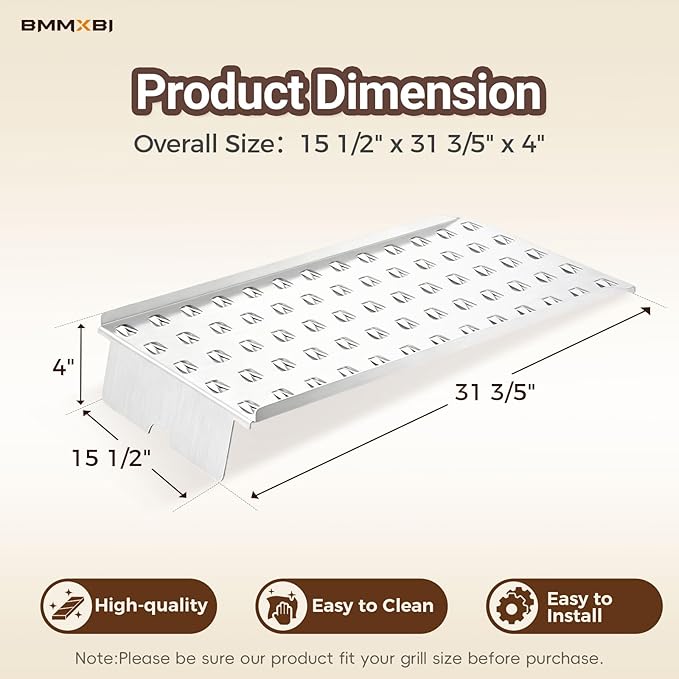 Drip Pan Tray Replacement Parts for Camp Chef 36 Series Pellet Grills Smoke Pro LUX 36, SGX 36, PG36SGX-1, Woodwind WiFi 36, Drip Pan Heat Baffle for Traeger pro 34 780 Series Grills