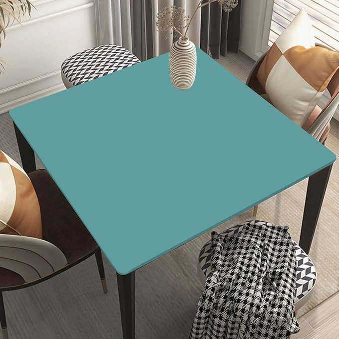 Stretch Picnic Tablecloth Suit for 30"x30" Table CadetBlue Outdoor Table Covers for Dining Kitchen Home Party Style45