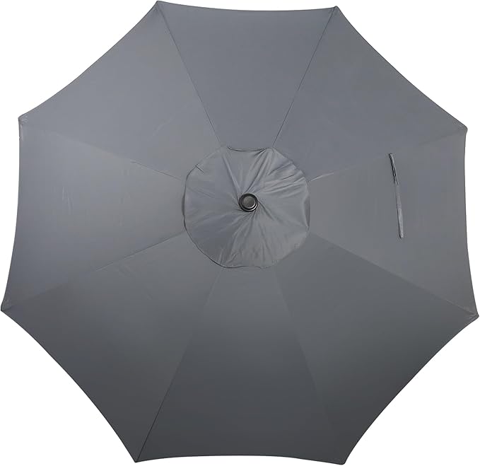 Blissun 10FT Outdoor Patio Umbrella, Outdoor Table Umbrella, Yard Umbrella, Market Umbrella with 8 Sturdy Ribs, Push Button Tilt and Crank