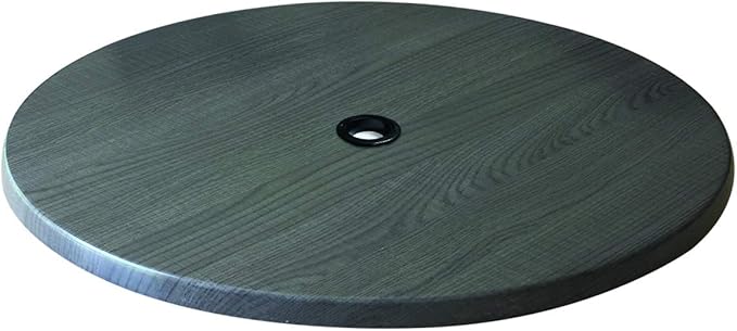 30" Diameter Charcoal, Indoor/Outdoor All-Season EnduroTop Table Top with Umbrella Hole