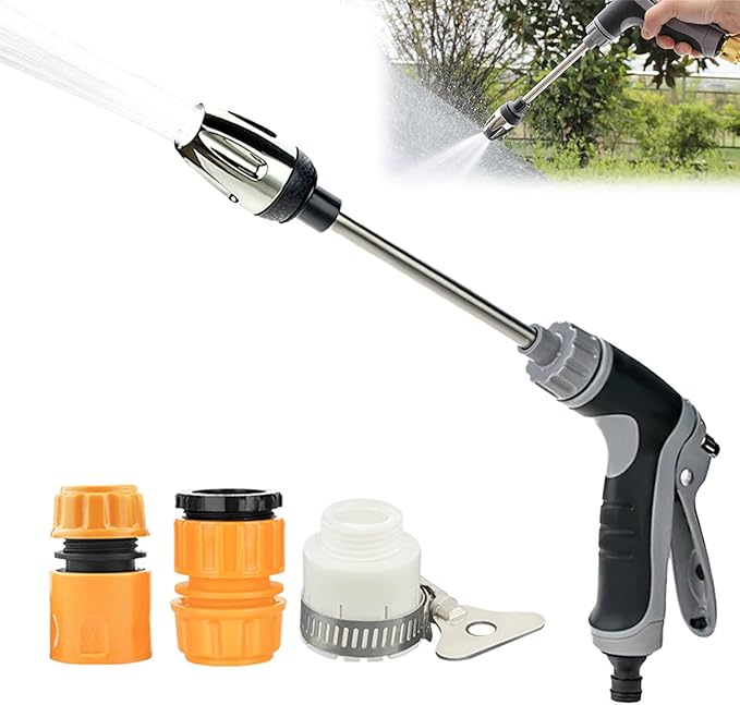 1PCS Waterblitz Pressure Washer, Water Blitz Pressure Washer, Waterblitz High Pressure Water Gun, Water Blitz Hose Nozzle, with 360° Rotating for Three Spray Modes