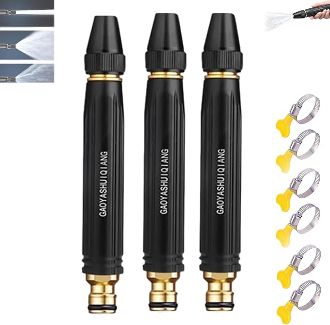 Unismart Power Washer, Powerful High-Pressure Water Gun for Car Cleaning, Home High-Pressure Car Wash Water Gun with Booster Nozzle, for Cars Washing (3pcs)