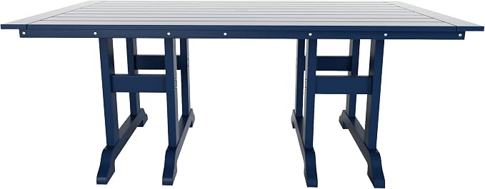 WestinTrends Malibu 71" Outdoor Patio Dining Table, Navy Blue