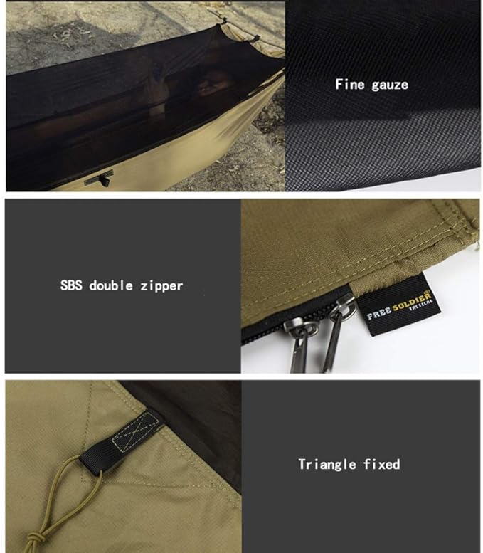 Camping Hammock, Hammock Multi-Function Portable Anti-wear Tent Camping Trip Riding Equipment Nylon