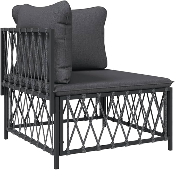 Patio Furniture Sets,Outdoor loveseat,Patio Conversation Sets,4 Piece Patio Lounge Set with Cushions Anthracite SteelSuitable for Patio, Garden, Gazebo Low