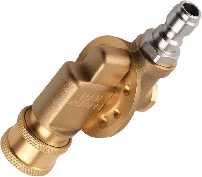 maXpeedingrods Pressure Washer Gutter Cleaner Attachment, 1/4” Quick Connect Pressure Washer Pivoting Coupler, 240 Degree with 7 Angles for Power Washer Nozzle, 4500PSI