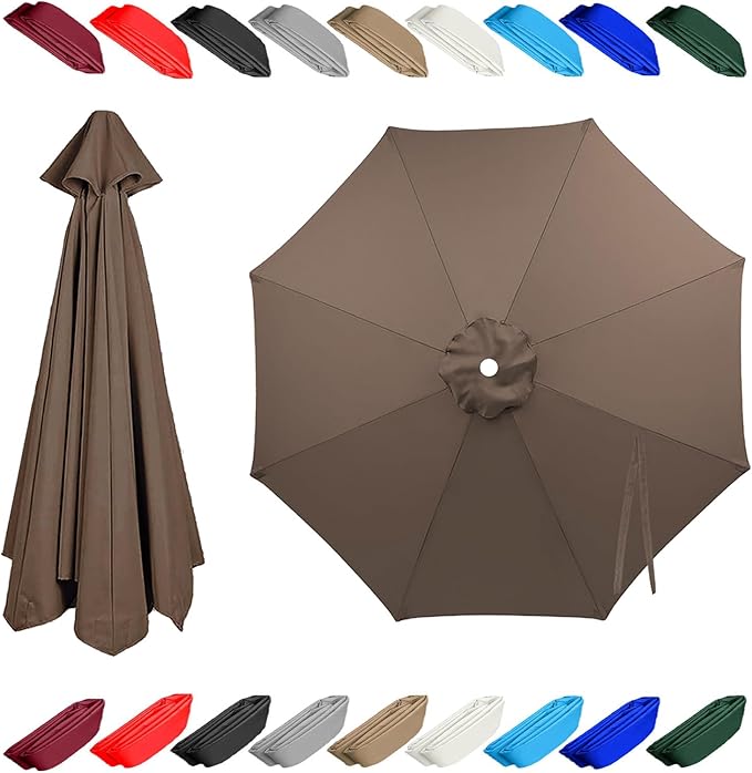 11.5ft 13 ft 8 rib umbrella replacement canopy patio umbrella fabric replacement Outdoor Umbrella Polyester Top