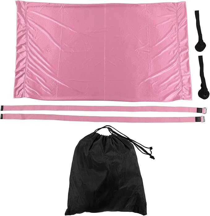 Yoga Hammock Handstand Split Leg Stretchable Aerial Yoga Swing, Adjustable Portable Elastic Hammock with Door Anchors and Straps for Home Gym Yoga Training (Pinkish)