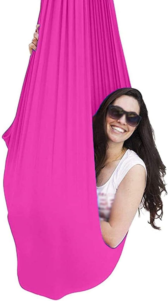 Home Cuddle Hammock Snuggle Indoor Swing with Special Needs for Autism ADHD Aspergers Nylon Easy Install Kids Children Teens (Color : Purple, Size : 150 x 280 cm (L x W).)