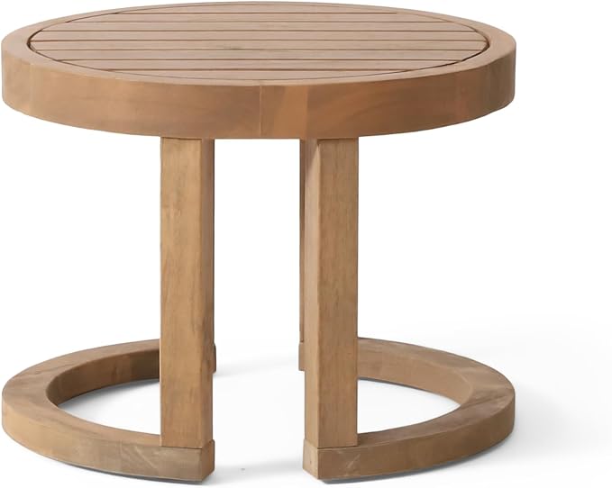 Christopher Knight Home Orion Outdoor 18" Side Table, Stylish Patio Acacia Wood Accent End Table for Patio Set, Decorative Furniture for Garden Porch Backyard Balcony, Brown Wash