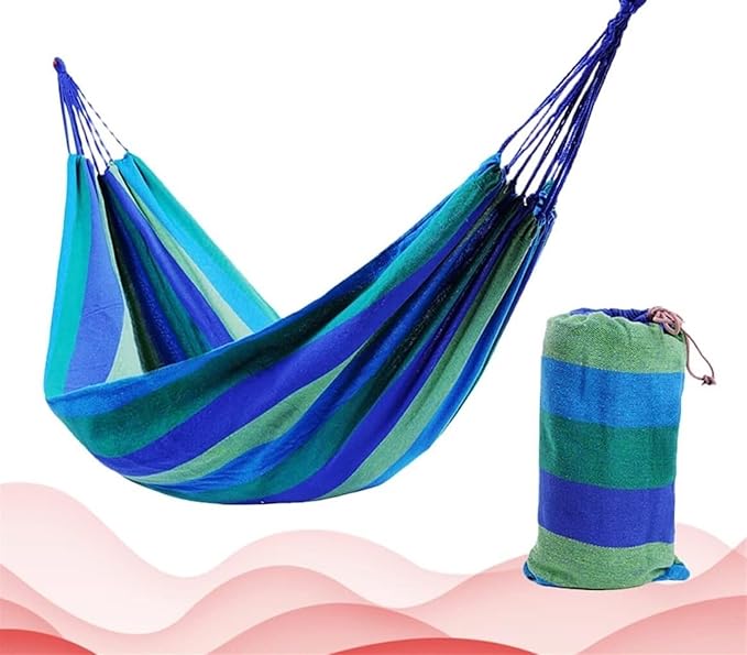 Hangmat Garden Canvas Hammock Comfortable Fabric Hammock for Hanging Sturdy Hammock Portable Hammock Buiten Hammock(200X160CM)