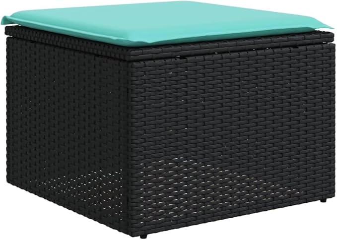 10 Piece Patio Sofa Set with Cushions, Outdoor Sofa Sets Patio Conversation Set Outdoor Dining Sets Garden Lounge Set for Exhibition Poolside Negotiation Area Piazza Black Poly Rattan