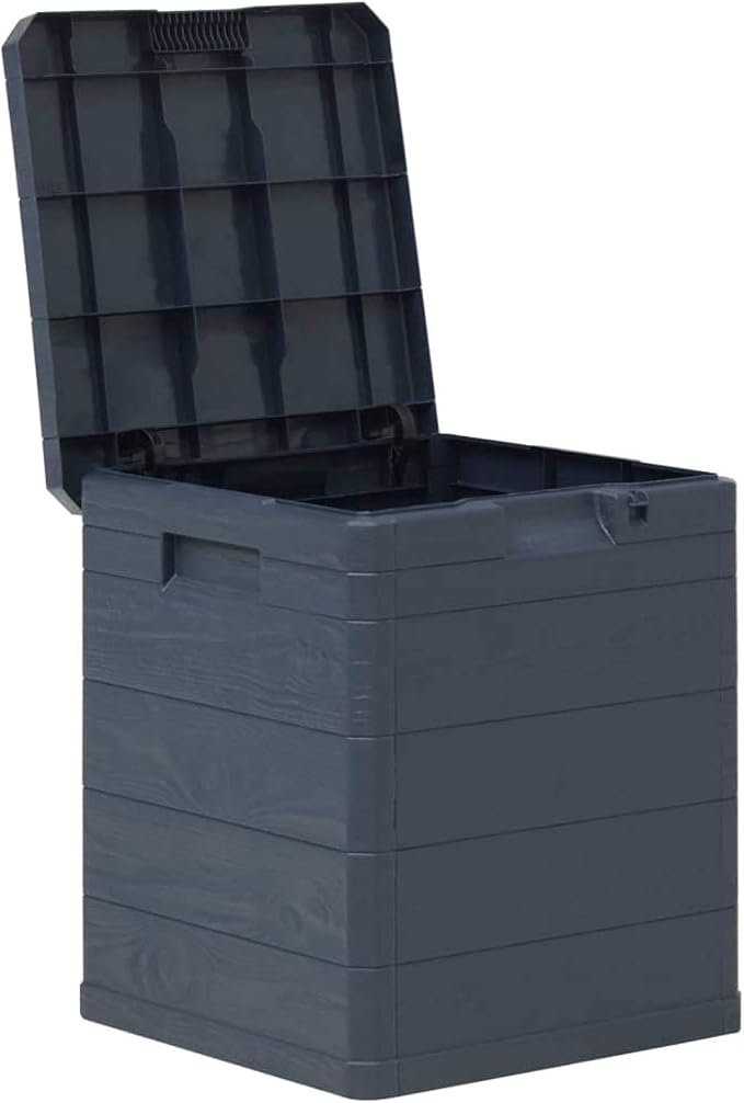 Patio Patio Storage Box，Pool Storage Boxes Outdoor Waterproof, Deck Decor Outdoor Bench, Patio Bench Outdoor Storage Box 23.8 gal Anthracite
