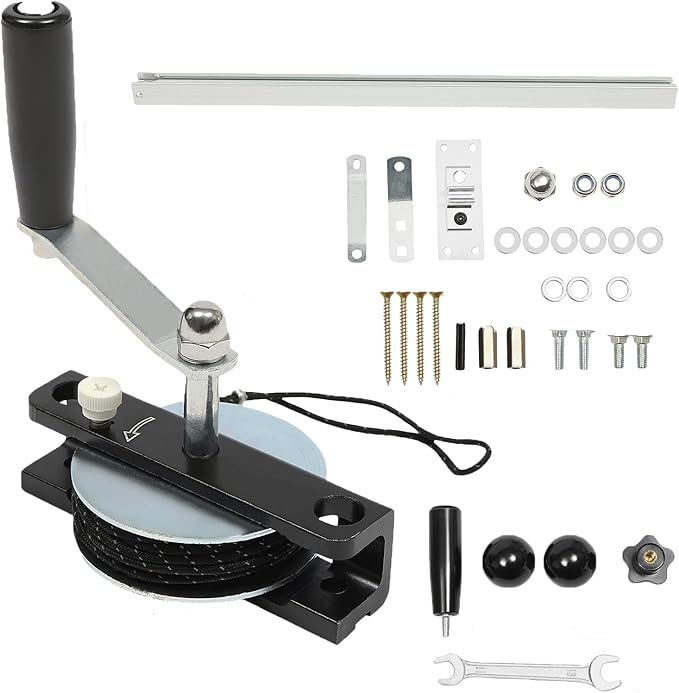Chainsaw Mill Winch Kit - Portable Manual Sawmill with Adjustable Stabilizing Rod for Log Cutting & Chainsaw Milling - Heavy Duty Tool for Outdoor, Open Shelves