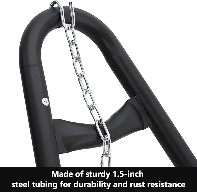 GarveeLife Heavy-Duty Steel Hammock Stand, 130 * 40 * 51 in for 2 People, Portable Design, for 9.5 to 14 ft Hammocks, Ideal for Outdoor Balconies, Porches, Patios, Decks and Backyards
