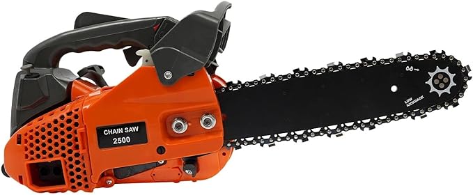 Gas Chainsaw, Gas Powered Chainsaws with Tool Bag, 2-Cycle Handheld Cordless Petrol Gasoline Chain Saw for Cutting Tree Wood Trimming Garden Farm (25.4cc 11.8inch)