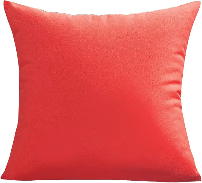 VAKADO Outdoor Waterproof Throw Pillow Covers 22X22 Set of 2 Decorative Red Patio Furniture Cushion Cases Outside Decor for Couch Garden Bench Porch