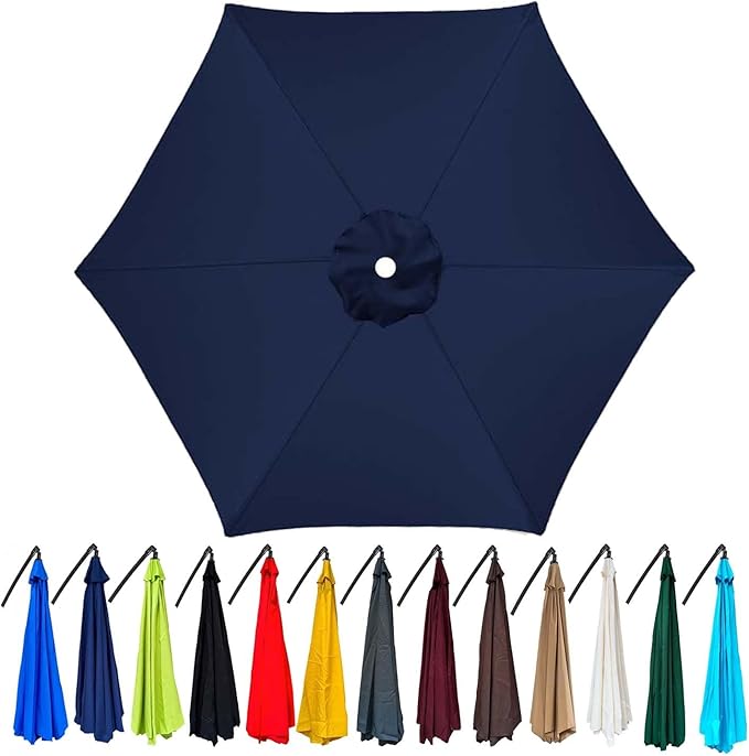 Replacement Umbrella Canopy For Market Table Beach Pool Umbrella Replacement Top Cover Patio Parasol Replacement Canopy Cover 6.5ft 7.5ft 9ft 10ft