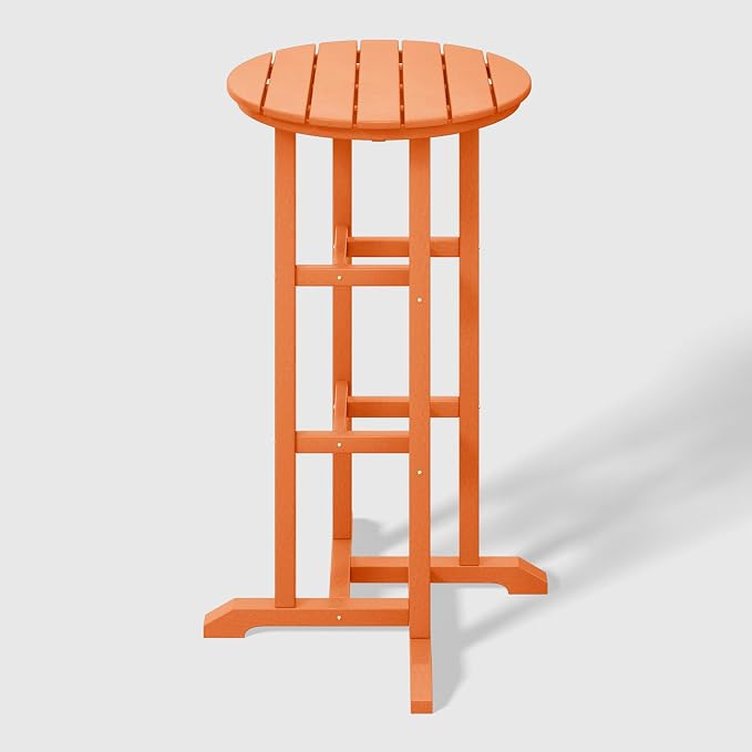 WestinTrends Malibu 42" Counter Height Round Outdoor Patio Bistro Bar Table, Orange