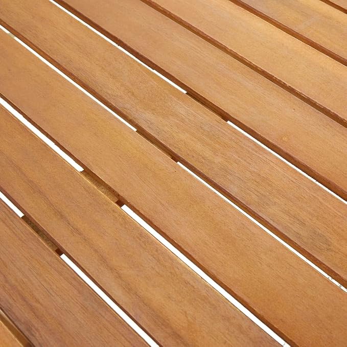 Outdoor Wooden Table,Rustic Farmhouse Style Dinner Table,Dining Table for Kitchen, Dining Room & Living Room,Patio Table 55.1"x31.5"x29.1" Solid Acacia Wood