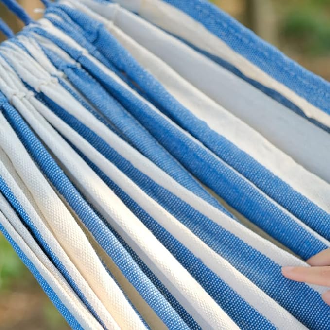 Outdoor Hammock Anti-Rollover Travel Camping Portable Hammock Hanging Chair Outdoor Portable Camping Travel Equipment (Color : Blue, Size : 190 * 150cm)