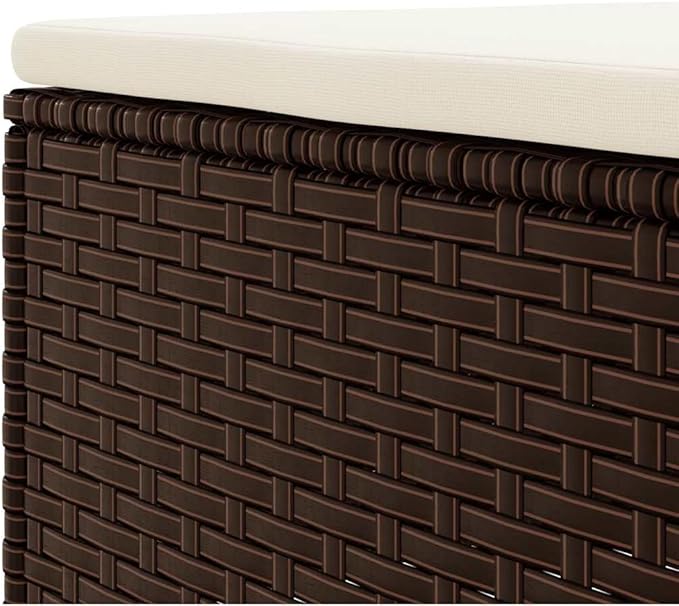 Outdoor Seating Furniture,Outdoor Conversation Sets,4 Piece Patio Lounge Set with Cushions Brown Poly RattanSuitable for Patio, Garden, Gazebo Low