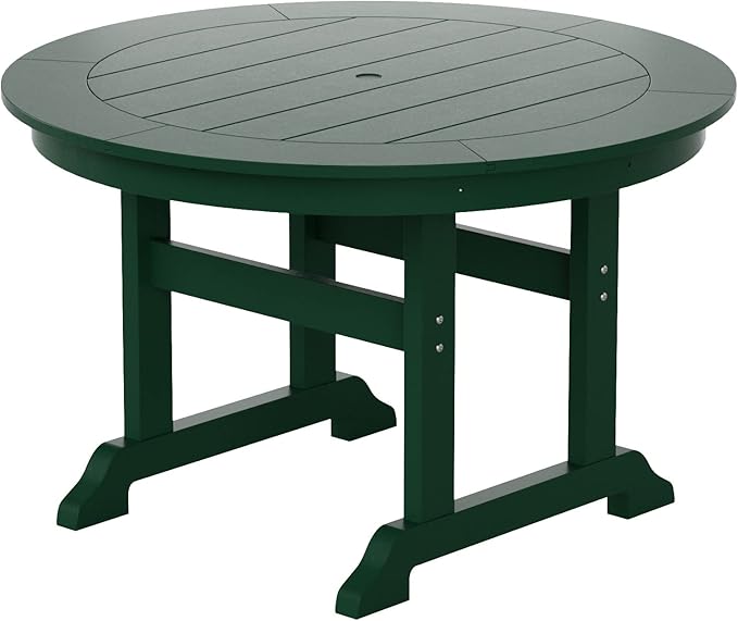 HDPE Laguna 47" Round Dining Table,Dark Green