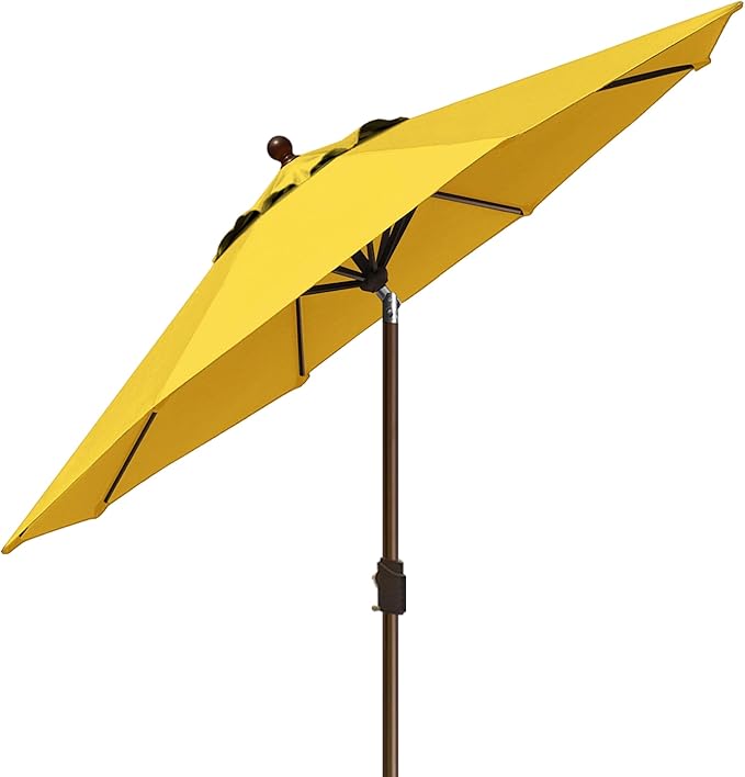 EliteShade USA 10-Year-Non-Fading 9Ft Market Patio Umbrella, UPF 50+ UV Protection Performance Sun Umbrella, Heavy Duty Commercial Grade Outdoor Table Umbrella with Crank & Tilt, Windproof Vented Top for Garden, Pool, Deck and Outdoor Playsets, Sunflow...