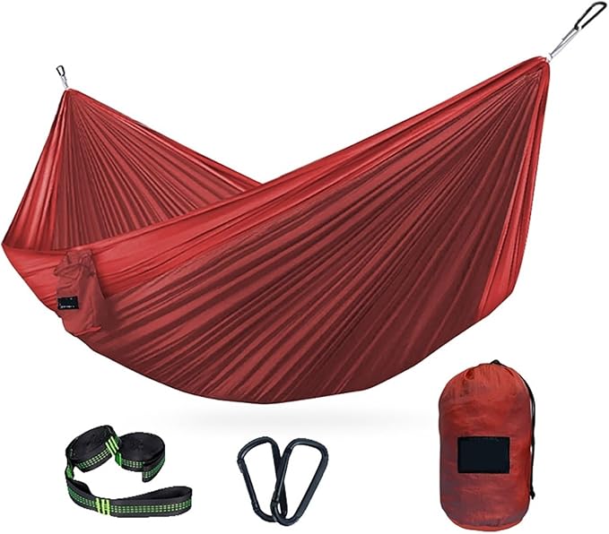 300x200cm Portable Camping Tourist Parachute Cloth Hammocks Outdoor Garden Travel Sleeping Hanging Hammock Swing Nature Hike(Style 6)