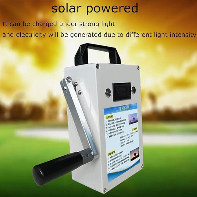 Outdoor Generator Portable Hand Crank Generator,150w 110v 220v 15000mah Small Hand Crank Generator,Used for Mountaineering,Travel,Hiking,Camping,Emergency,Power Outage,110V
