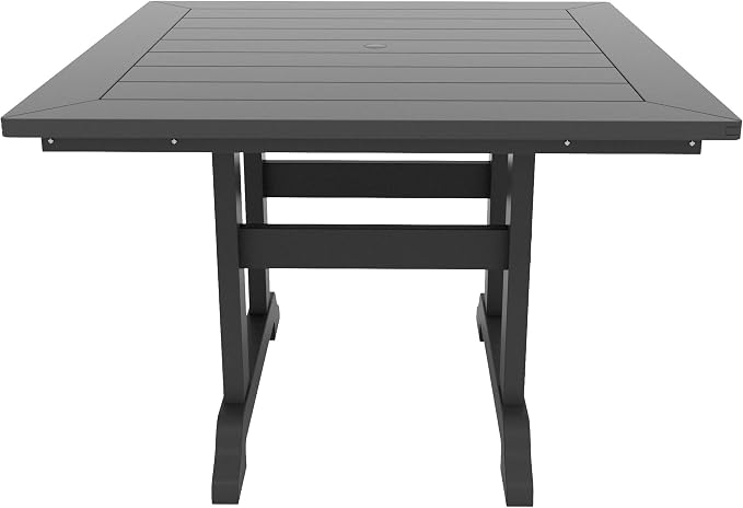 HDPE Laguna 43" Square Dining Table,Gray