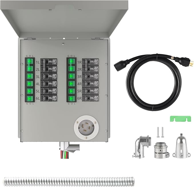 Nature’s Generator Powerhouse Gold Plus PE System:4800Wh Powerhouse + Four 410W Power Panels+Tansfer Switch,120VAC and 240VAC Pure Sine Wave Address Home Power Requirements