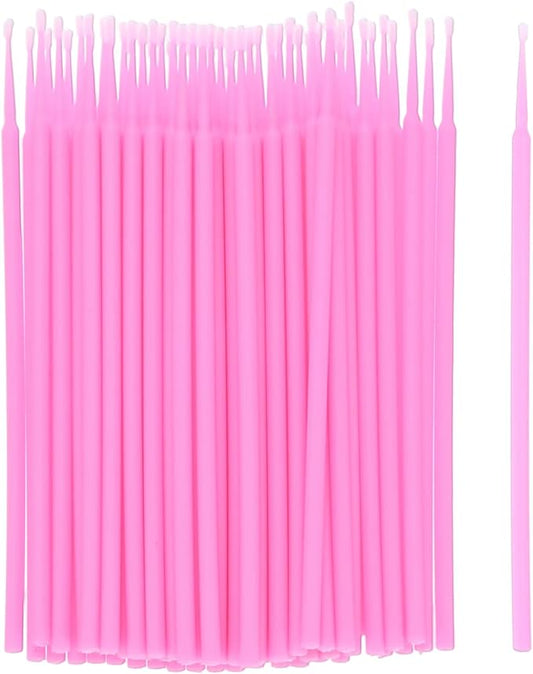 M METERXITY 100-Pack Pollinator Brush, 0.08inch/2mm Plastic Vegetable Pollinator Pen Manual Pollination Tool for Gardening/Greenhouse/Hydroponic Plants/Flowers [Pink]