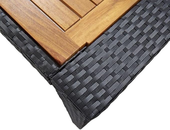 Patio Bar Set with Cushions,Patio Lounge Set,Outdoor Furniture,Outdoor Furniture Sets,Patio Conversation Sets,for Garden,Deck,Backyard,9 Piece Poly Rattan Black