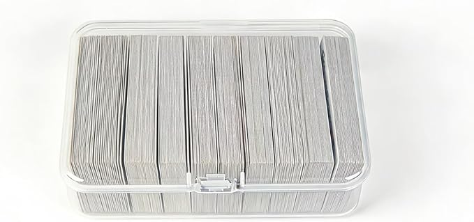 Clear Blank Card Case Plastic Card Deck Organizer Storage Box for Business Cards, Trading Cards, Playing Cards (6 Pack)