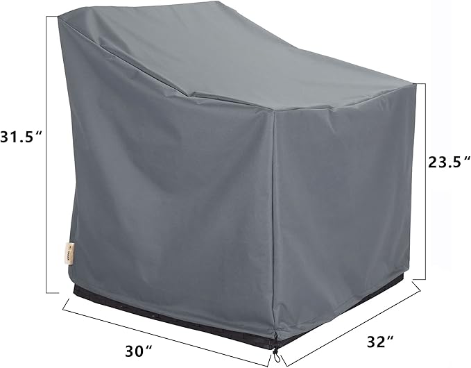 Patio Furniture Covers,Outdoor Furniture Cover Waterproof,Patio Furniture Set Covers for 4 Piece Outdoor Conversation Set,Patio Covers Set (Grey)