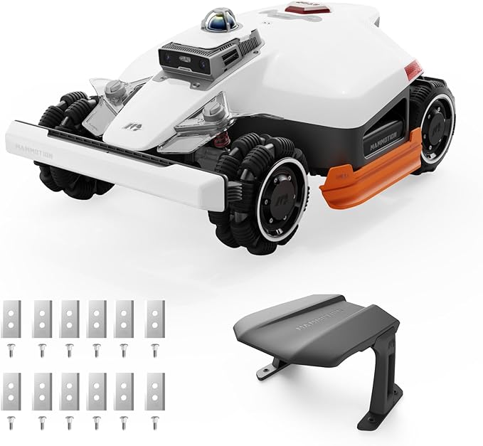 Mammotion LUBA 3 AWD 5000H Robot Lawn Mower Ultimate Kit, with Garage & Blades, Wire-Free for 1.25 Acres, 360° LiDAR+NetRTK+AI Vision, 80% Slopes, 50 Multi-Zone Management, Cut Height 2.2"-4.0"