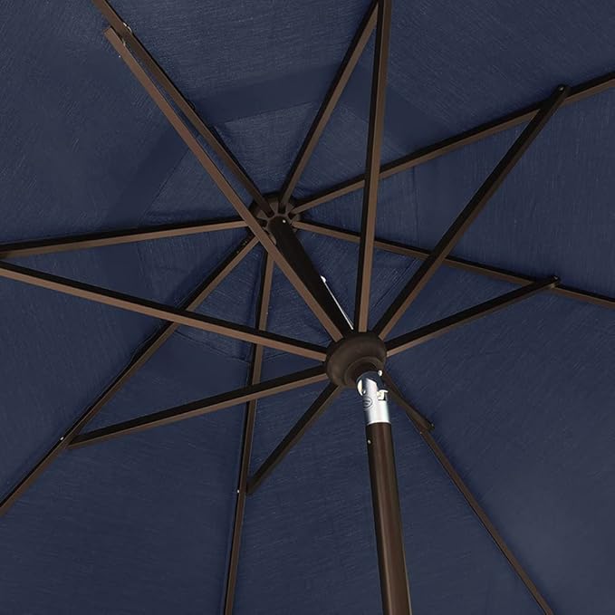 EliteShade USA 10-Year-Non-Fading 10Ft Market Patio Umbrella, UPF 50+ UV Protection Performance Sun Umbrella, Heavy Duty Commercial Grade Outdoor Table Umbrella with Crank & Tilt, Windproof Vented Top for Garden, Pool, Deck and Outdoor Playsets, Navy Blue