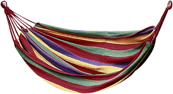 Ruilogod Single/Double Hammock Portable Swing Hanging Bed for Backyard, Park, Outdoor and Indoor Use, Free Carrying Bag Included Red 200cm x 150cm Combo A (id: 97c dab cdd EDA 7cb