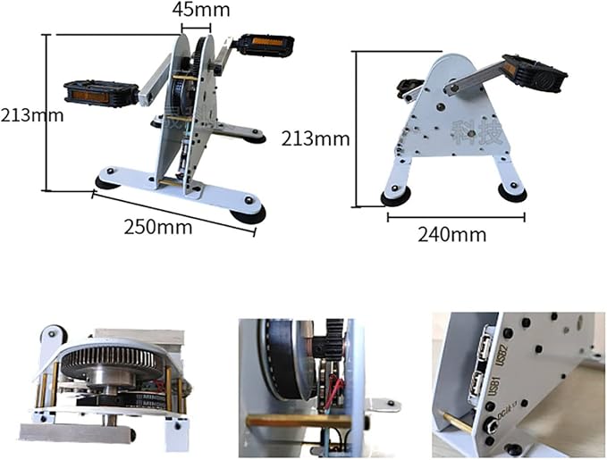 Hand Crank Generators 50W/100W Foot Pedal Power Generator, Pedal Power Generator with USB Interface/DC1-35V Output, Easy To Carry Bicycle Generator Charger,100W