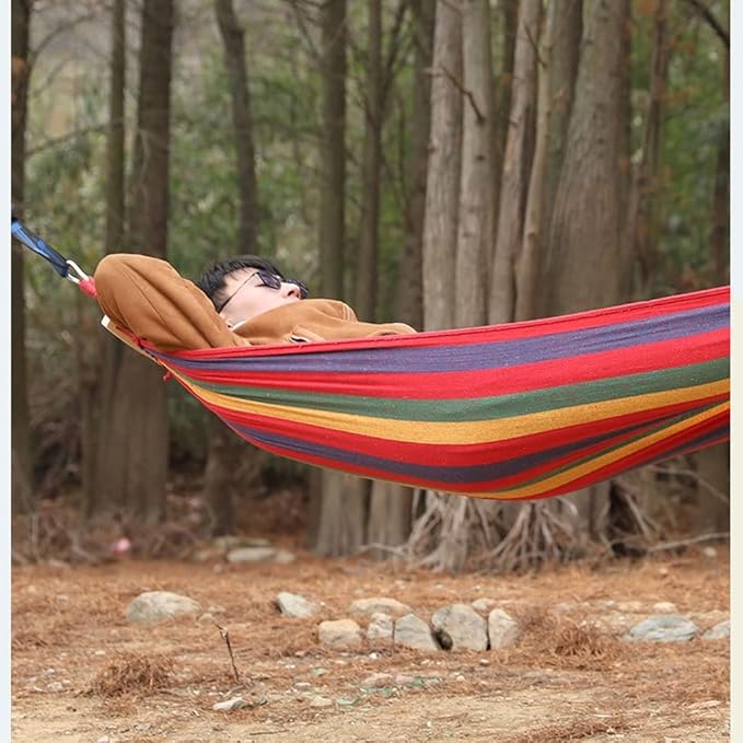 Hammocks Camping Hammock Outdoor, Durable Canvas Fabric Hammock for Backyard, Garden, 260*80cm
