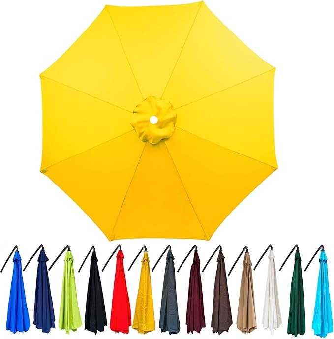 Replacement Umbrella Canopy For Market Table Beach Pool Umbrella Replacement Top Cover Patio Parasol Replacement Canopy Cover 6.5ft 7.5ft 9ft 10ft