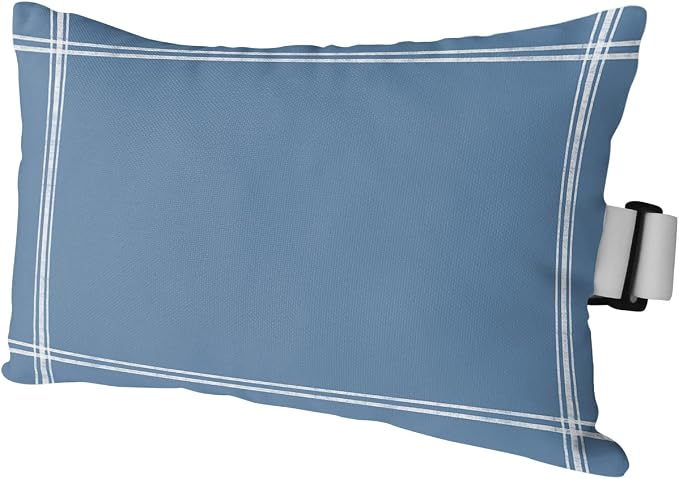 Outdoor Pillows Covers with Inserts Solid Color RoyalBlue Waterproof Recliner Pillow with Adjustable Strap Throw Pillows for Patio Furniture Pool Lounge Chair, 11x16 inch, 1PCS